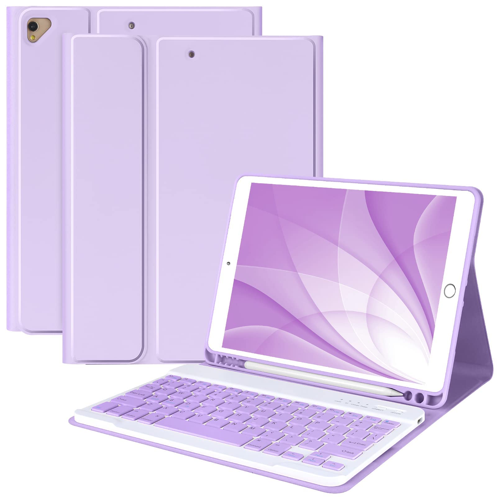 Amazon.com: MMK for iPad 9/8/7th Generation Case with Keyboard
