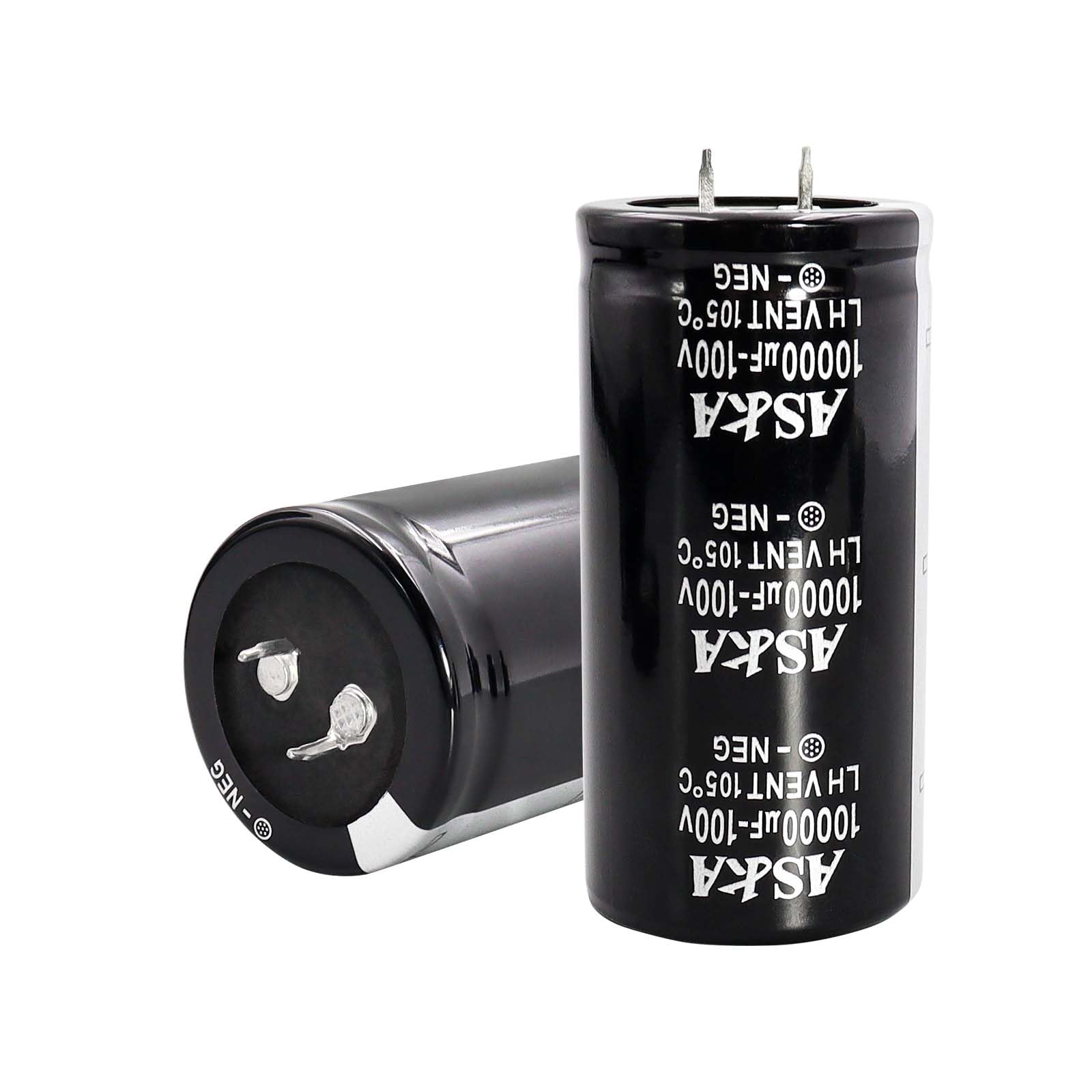 100 V 10000 UF Snap in Aluminium Elektrolytkondensator 35 x 70 mm für Endstufe und Filter Audio, Durchgangsloch-Kondensator, kompatibel mit Auto-Audio