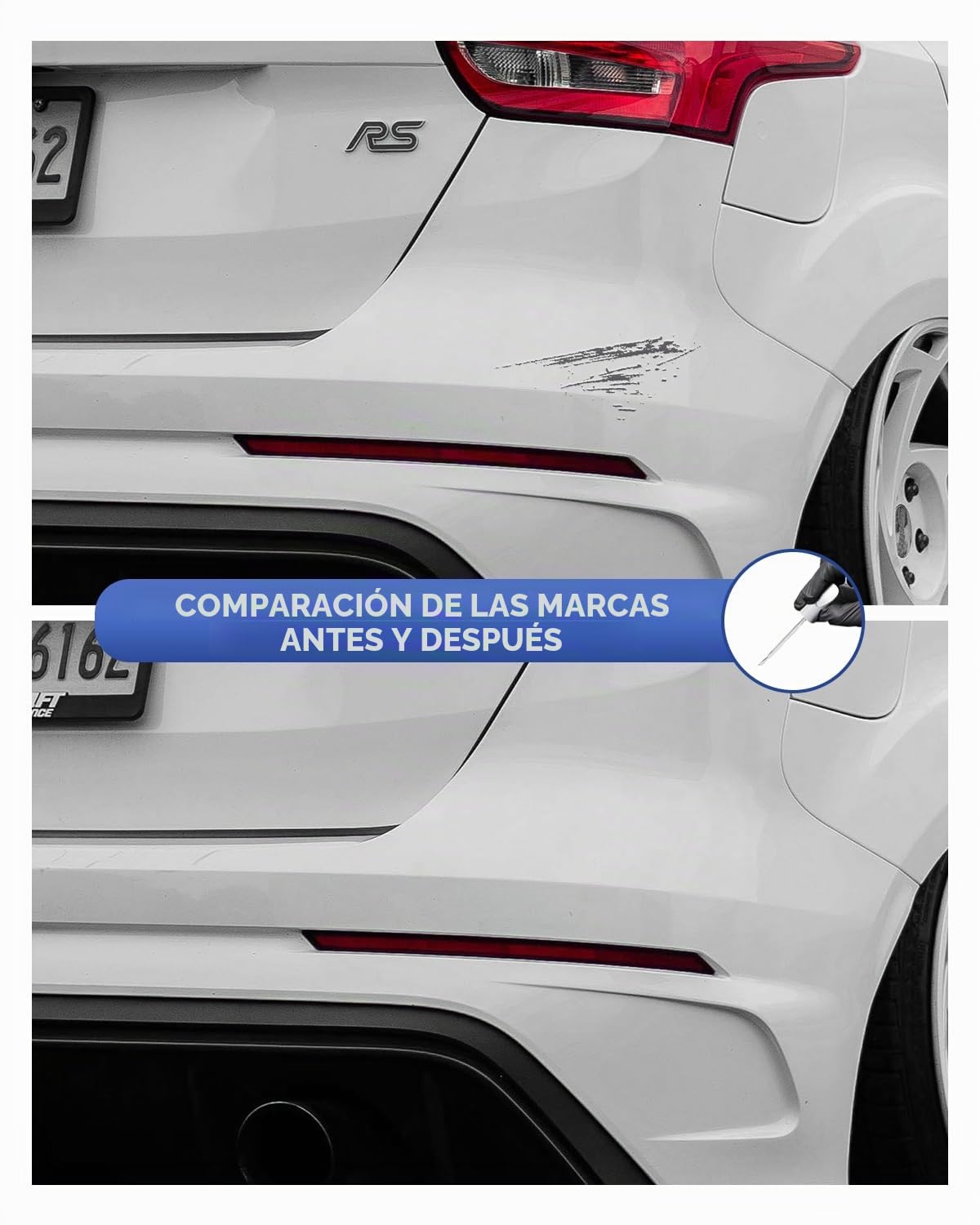 PQ Race Red Kit de pintura de retoque compatible con Ford Coincidencia exacta de desconchones y arañazos
