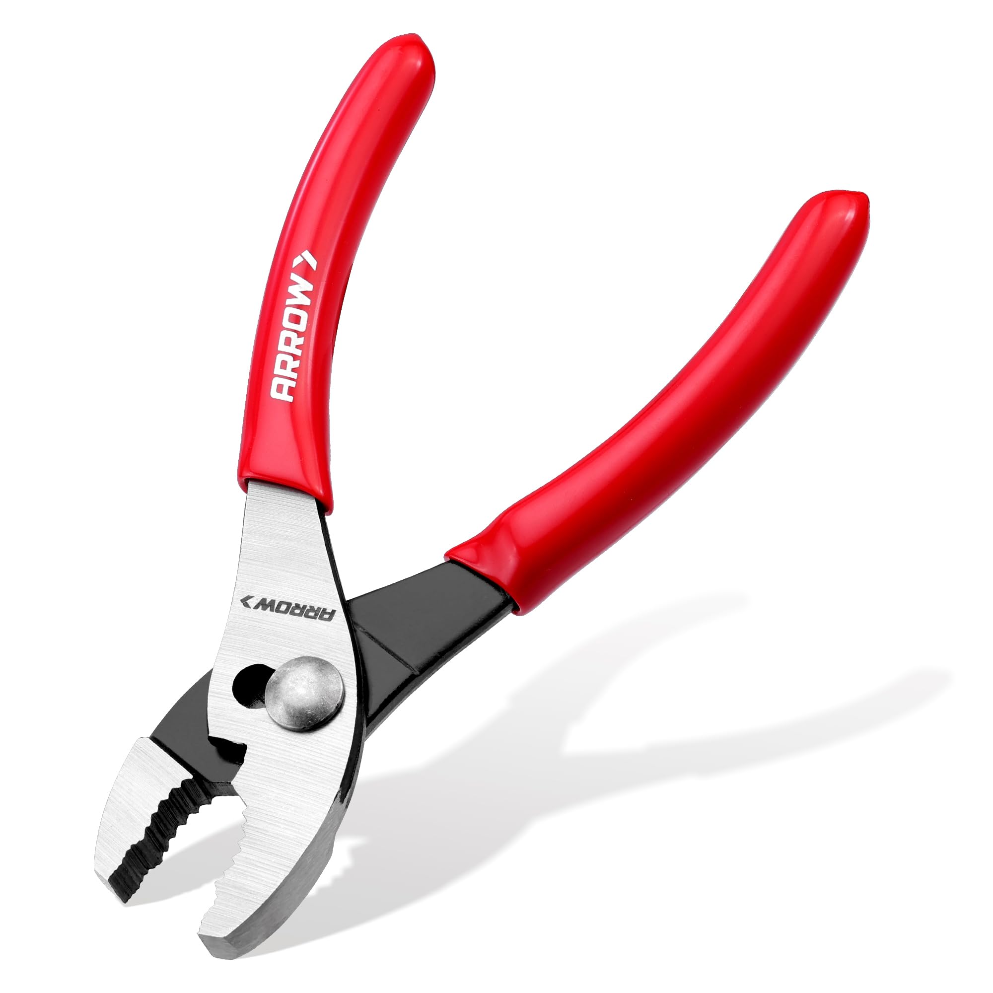 ARROW 6" Slip Joint Pliers, Small Pliers with Thick Dip-Grip Handle | High Carbon Steel, Strong Grip Jaws, Pliers Tool for Gripping, Loosening Nuts and Bolts, Cutting Steel Wire