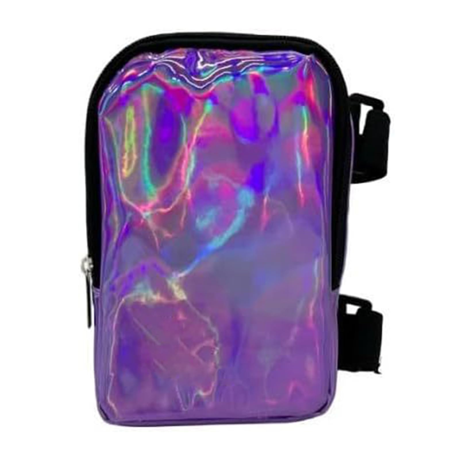 Women's Holographic Thigh Bag,Leg Harness Outdoor Waist Pouchï¼ŒAdjustables Straps Waist Pouch,Hiking Travel Fanny Pack Dark Violet