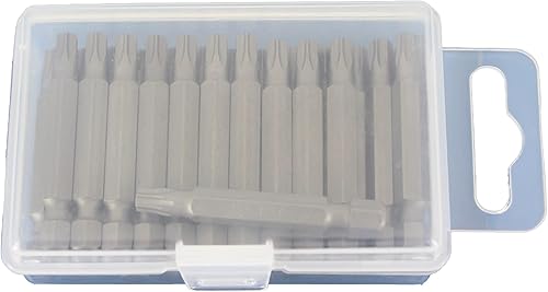 Miniatura 4 de Juego de 25 puntas de destornillador de cabeza de estrella Torx T27, acero S2 de 6 puntos T-27 de 2 pulgadas