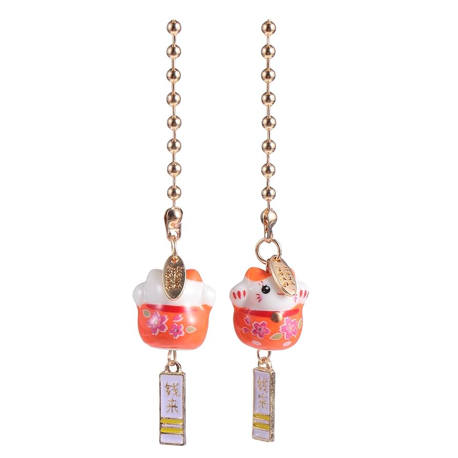 Amazon.com: Wakauto 1 Pair Lucky Cat Pendant Maneki Neko