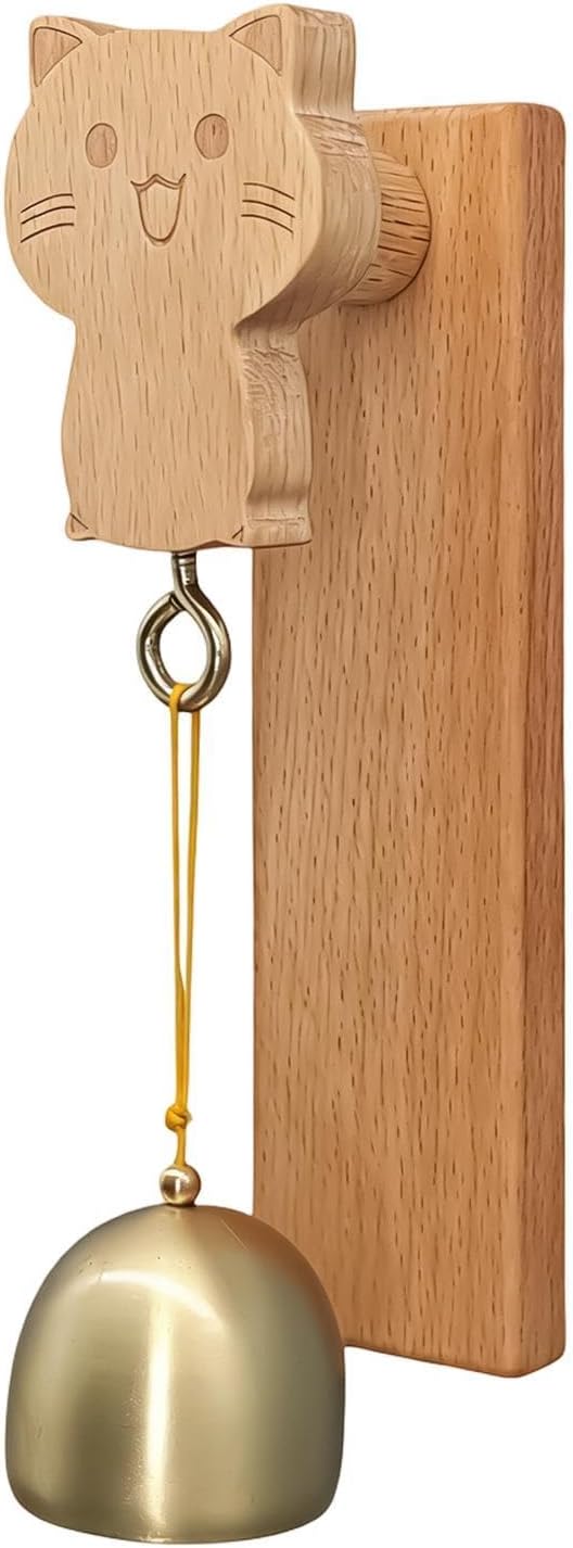 Door Chimes for Home, Wooden Adhesive Wind Chime, Shopkeepers Bell for Door Opening, Bamboo Gadget with Clear Sound, Indoor Outdoor Storage with Easy Installation, Decorative Supplies