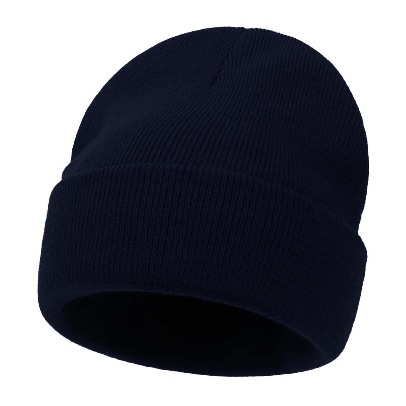 Kids Beanie Boys Girls Winter Hats Children Cuffed Knit Warm Skull Caps