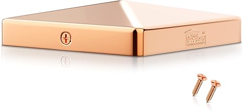 Tapas de poste de cobre sólido resistentes de 5.5 x 5.5 pulgadas para postes de madera reales de 5.5 x 5.5 pulgadas, resistentes a la corrosión, 2