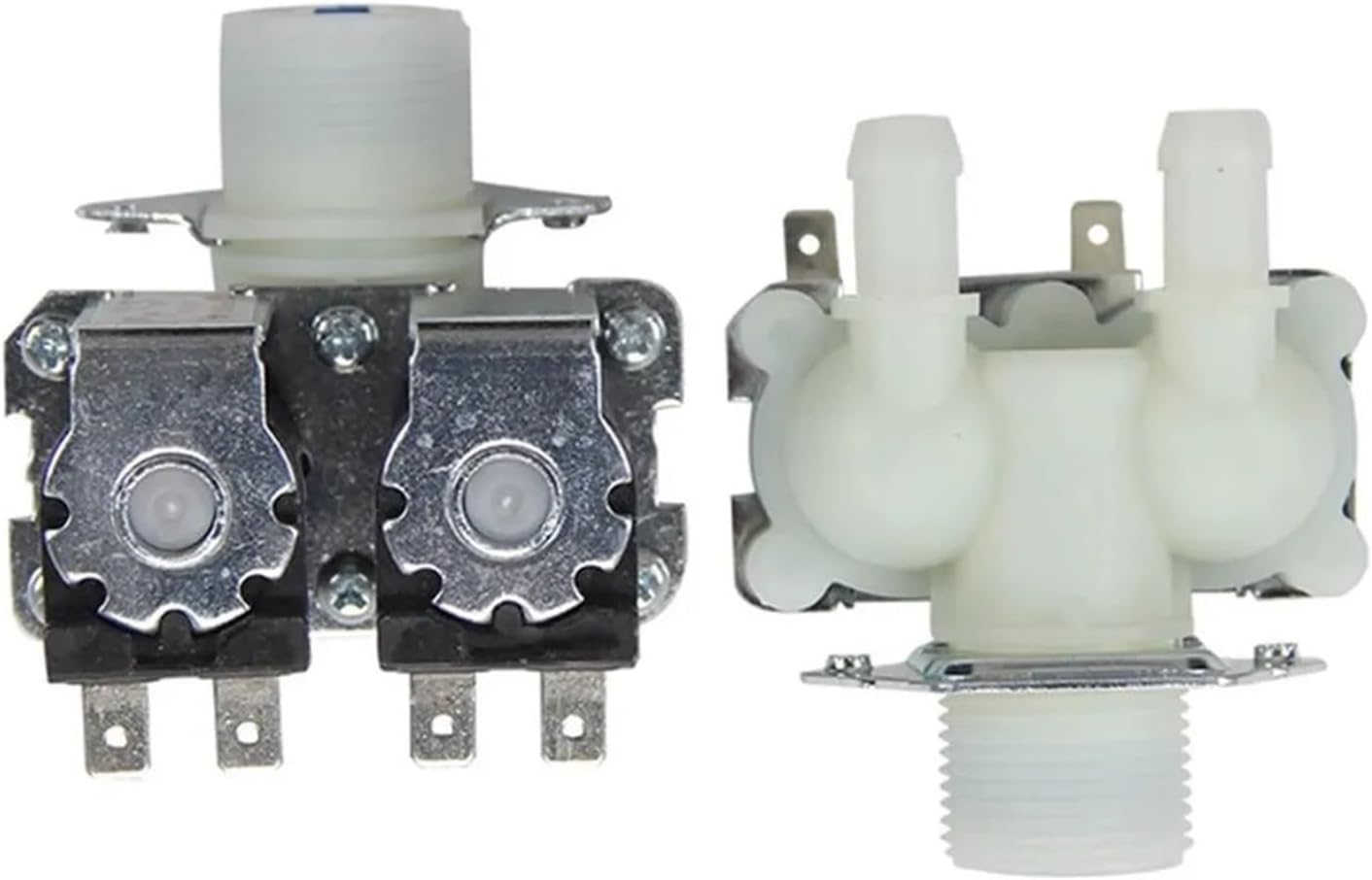 1PC 3-Way Solenoid Valve FPS180A Replacement Dual Head Water Inlet Valve Compatible For LG Compatible For Midea Compatible For Little Swan Compatible For Haier Drum Washing Machine