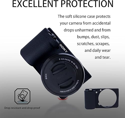 Miniatura 10 de Easy Hood ZV-E10 - Funda protectora de goma de silicona suave para cámara digital Sony ZV-E10 ZVE10, protección de funda de cámara réflex digital
