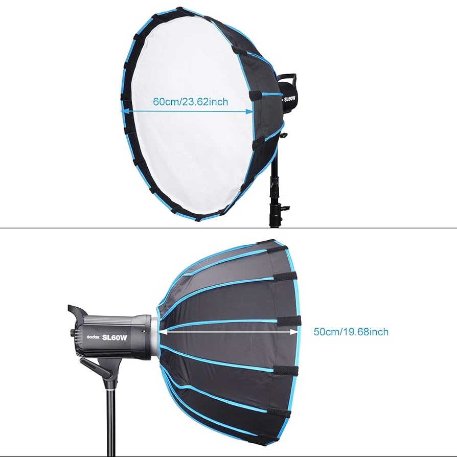 Amazon | Sokani 深い八角形 60cm ソフトボックス Godox SL-60W
