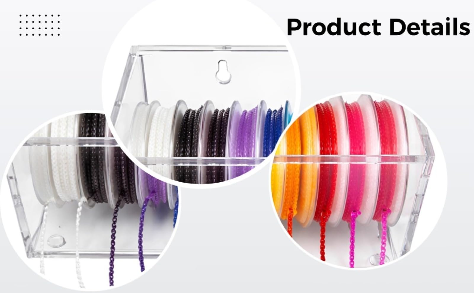Aufbewahrungsbox für kieferorthopädische Power Chains, klare Acryl-Multi-Fach-Spenderbox, wandmontierter platzsparender Dental-Organizer für Klinik und Praxis, übersichtlicher Materialhalter