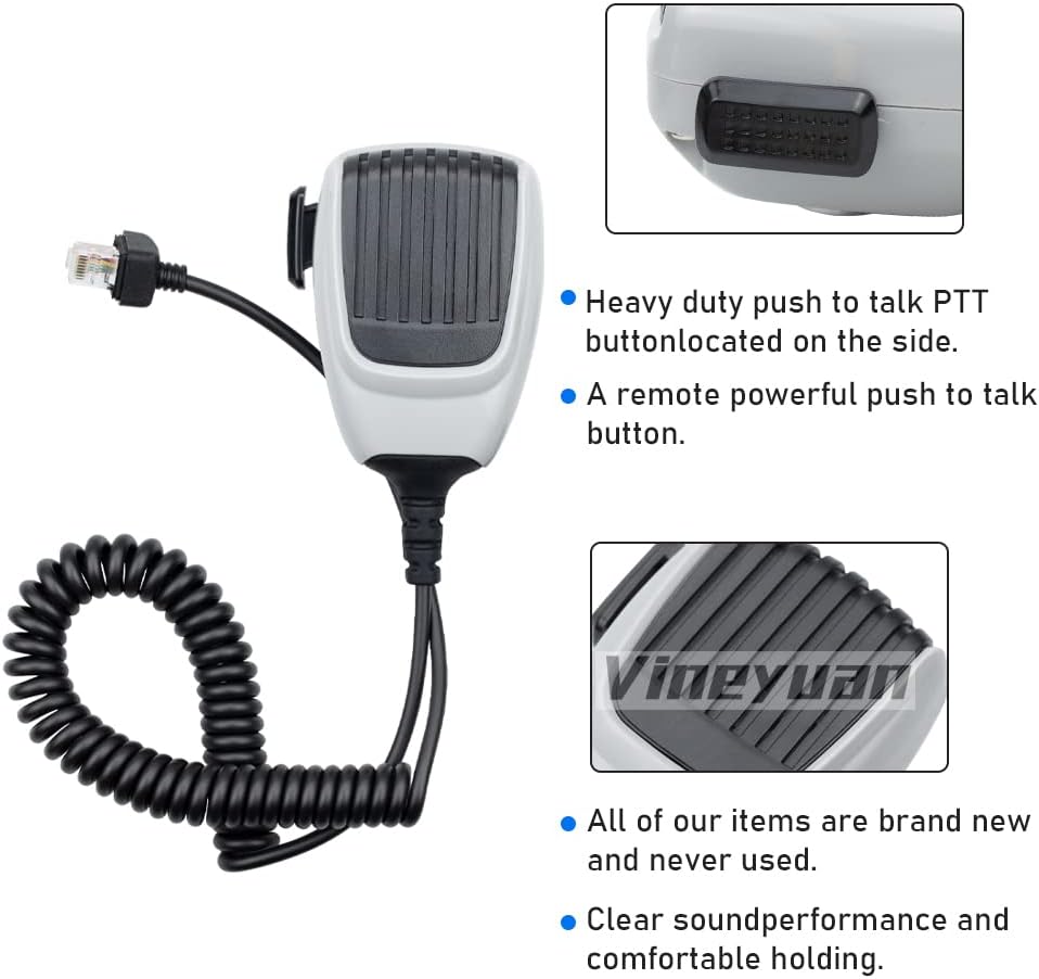 HM-148G Handheld PTT Microphone Heavy Duty for ICOM ICF5061D ICF6061D ICF1721 IC2721 ICF9511 IC952 Radios