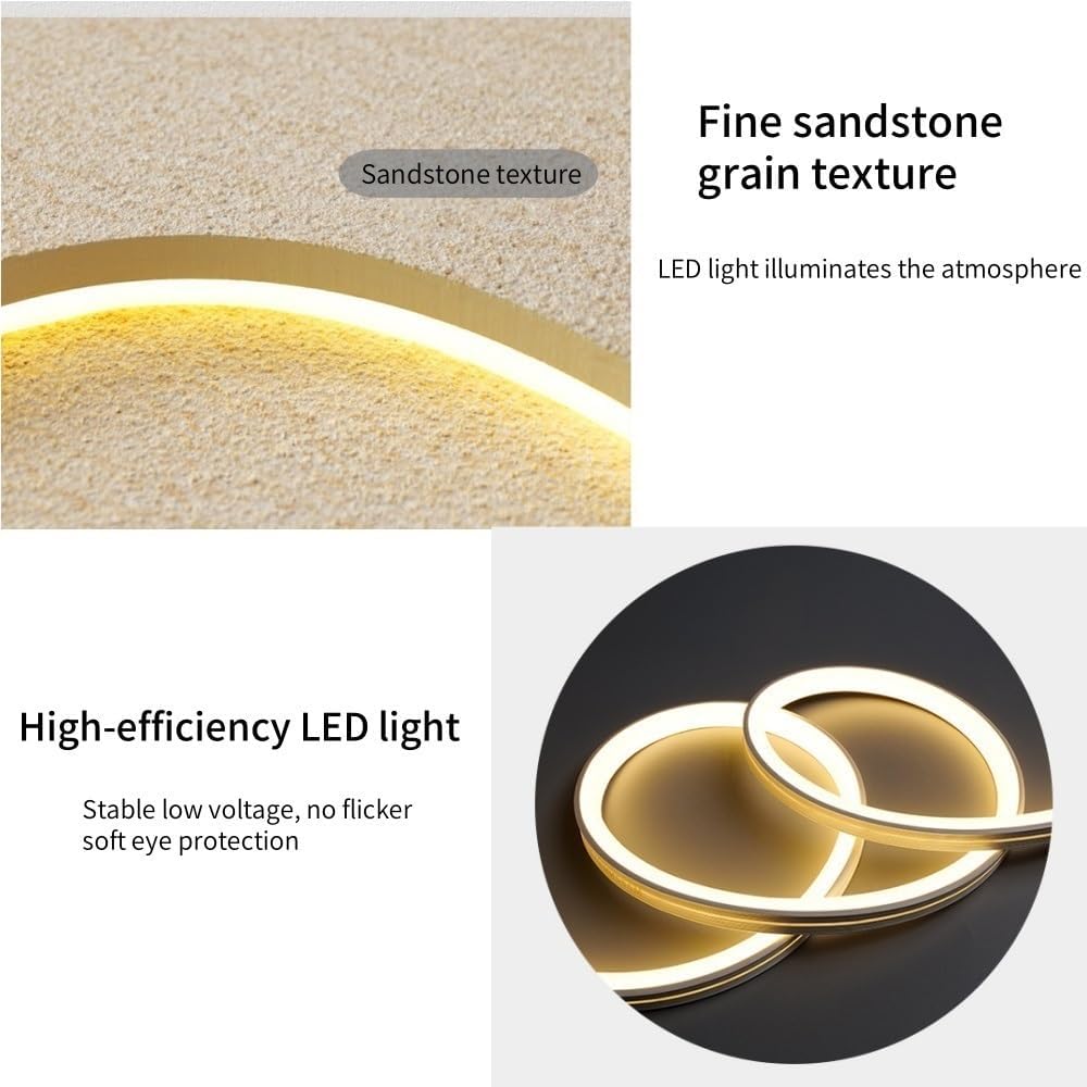 Sandstone Decor Wall Art Painting, Wall Decoration with Vase and Artificial Plant, Plug-in Power Supply LED Decorative Painting for Living Room, Entrance Hall, Corridor(Brown,31.5 * 31.5in)