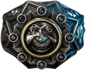 Punk Demon Skull Men's Ring - Retro Gothic Zinc Alloy Statement Ring, Motorcycle Gift - View #2