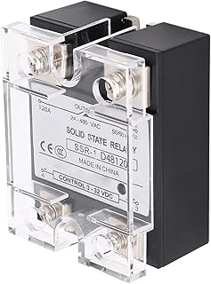 Módulo de Relé de Estado Sólido, SSR-1 D48120 120A Relé de Estado Sólido DC Controle 24-480VAC DC-AC Com Tampa de Plástico para Sistemas Industriais
