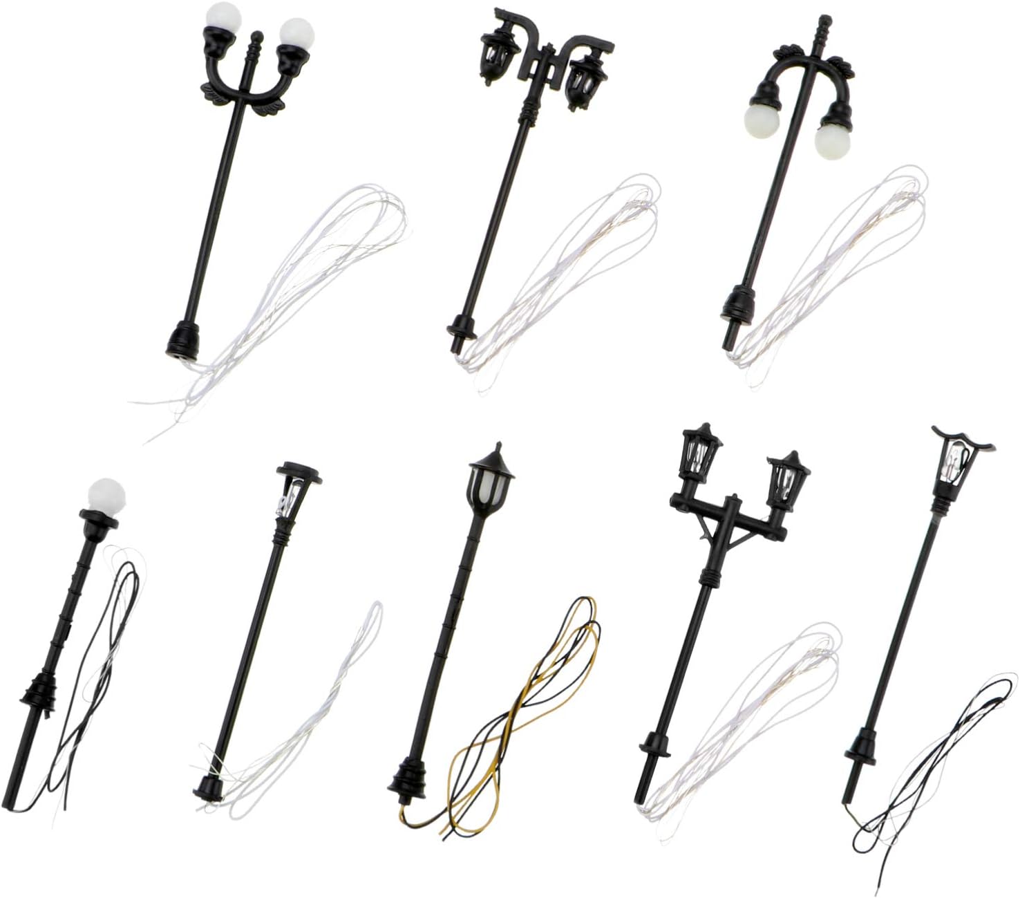 GANAZONO 8pcs Micro Landscape Light Mini lamp Light up