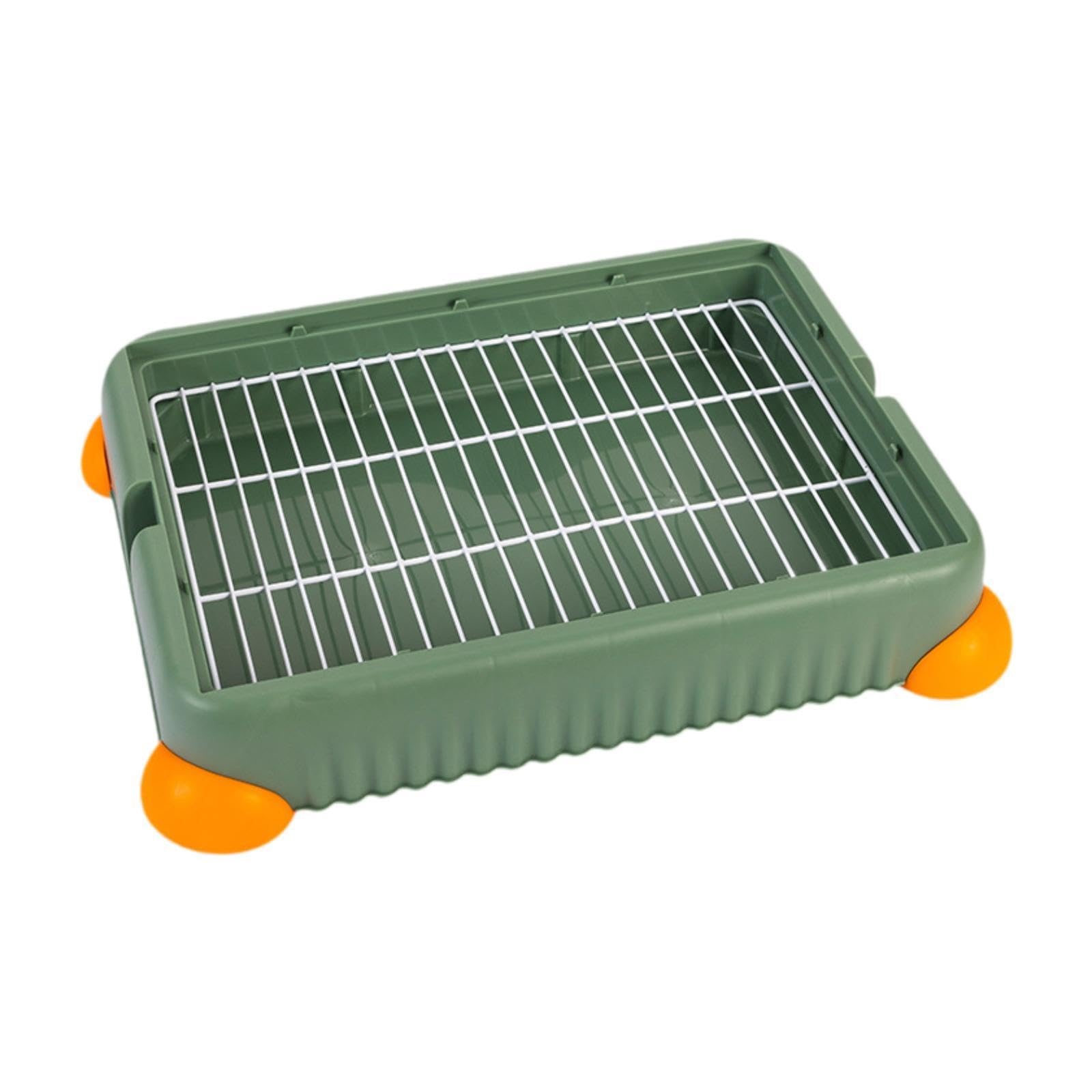F Fityle Lettiera per Conigli, lettiera angolare per Conigli, lettiera angolare per Animali Domestici, Toilette angolare per ratti, porcellini d'India, S, Verde