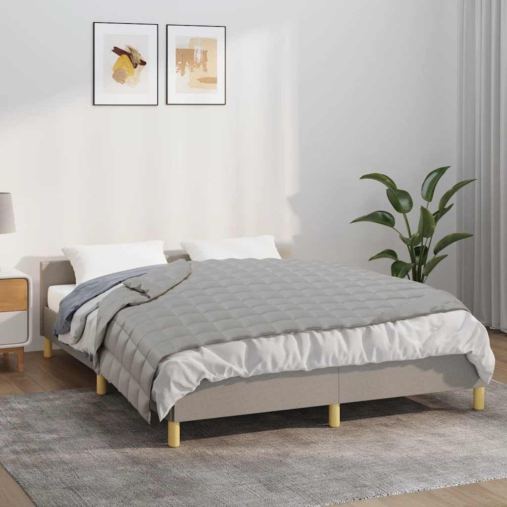 vidaXL Manta con Peso Tela Gris 120x180 cm 9 kg, Manta, Manta de edredón, Manta calmante, Ropa de Cama, Manta con Peso para la ansiedad