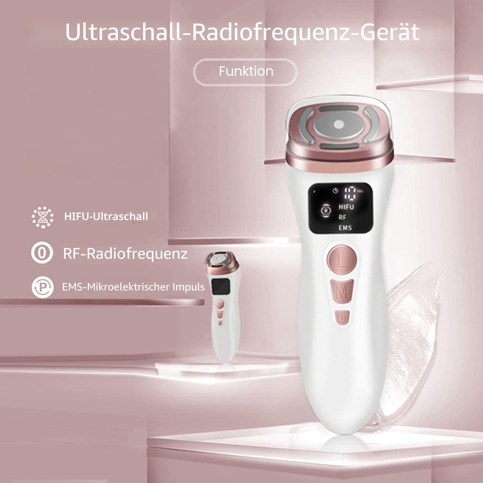 Mini Hifu Gesichtshautpflege Maschine, Hochfrequenz Falten Entfernen Hautpflege Gerät, Ultraschall-Schönheitsgerät Zur Gesichtsstraffung
