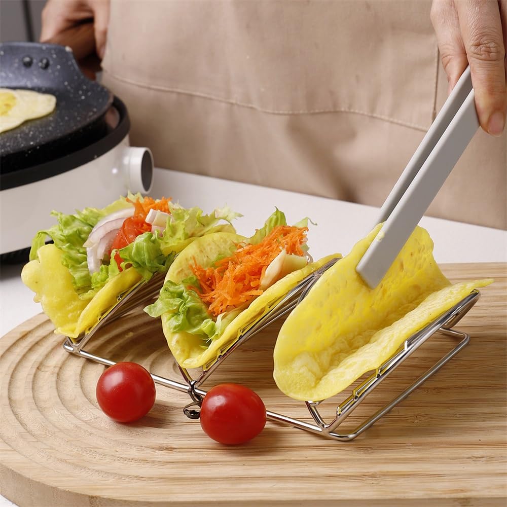 Porta Tacos Rejilla for Hornear de Cocina, Soporte for Crepes de Pollo, 3 Piezas Tacos Adecuados