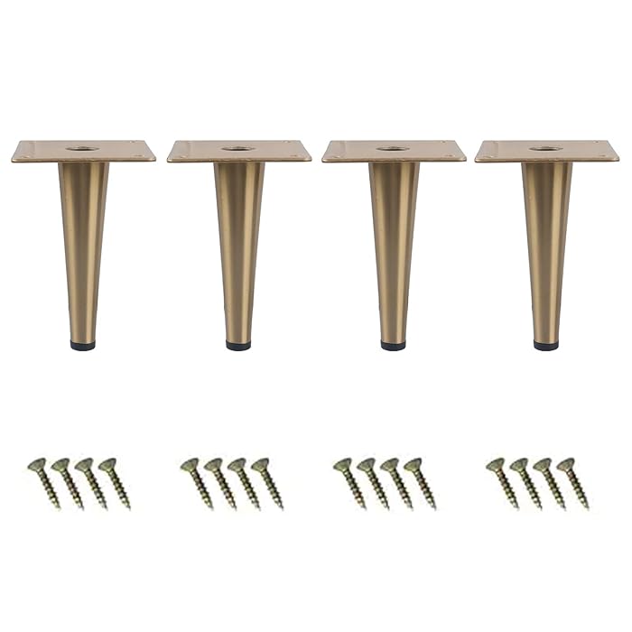 Buy WOOZOOY 5" Furniture Legs Coffee Table Legs,Brushed Gold Metal Home DIY Projects Sofa Leg TV