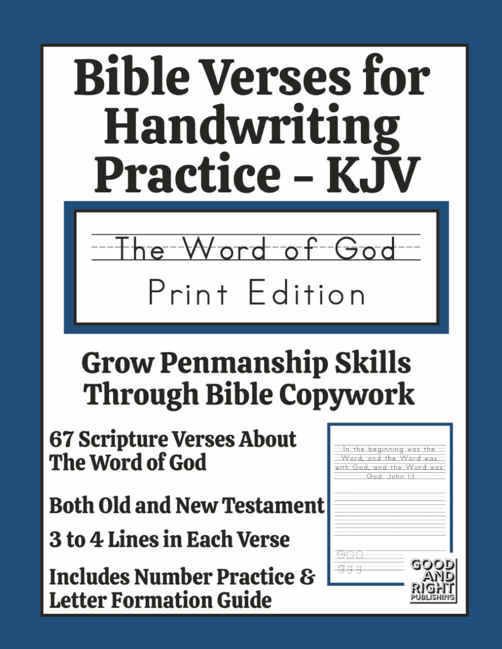 Bible Verses for Handwriting Practice - KJV: Word of God Print Edition