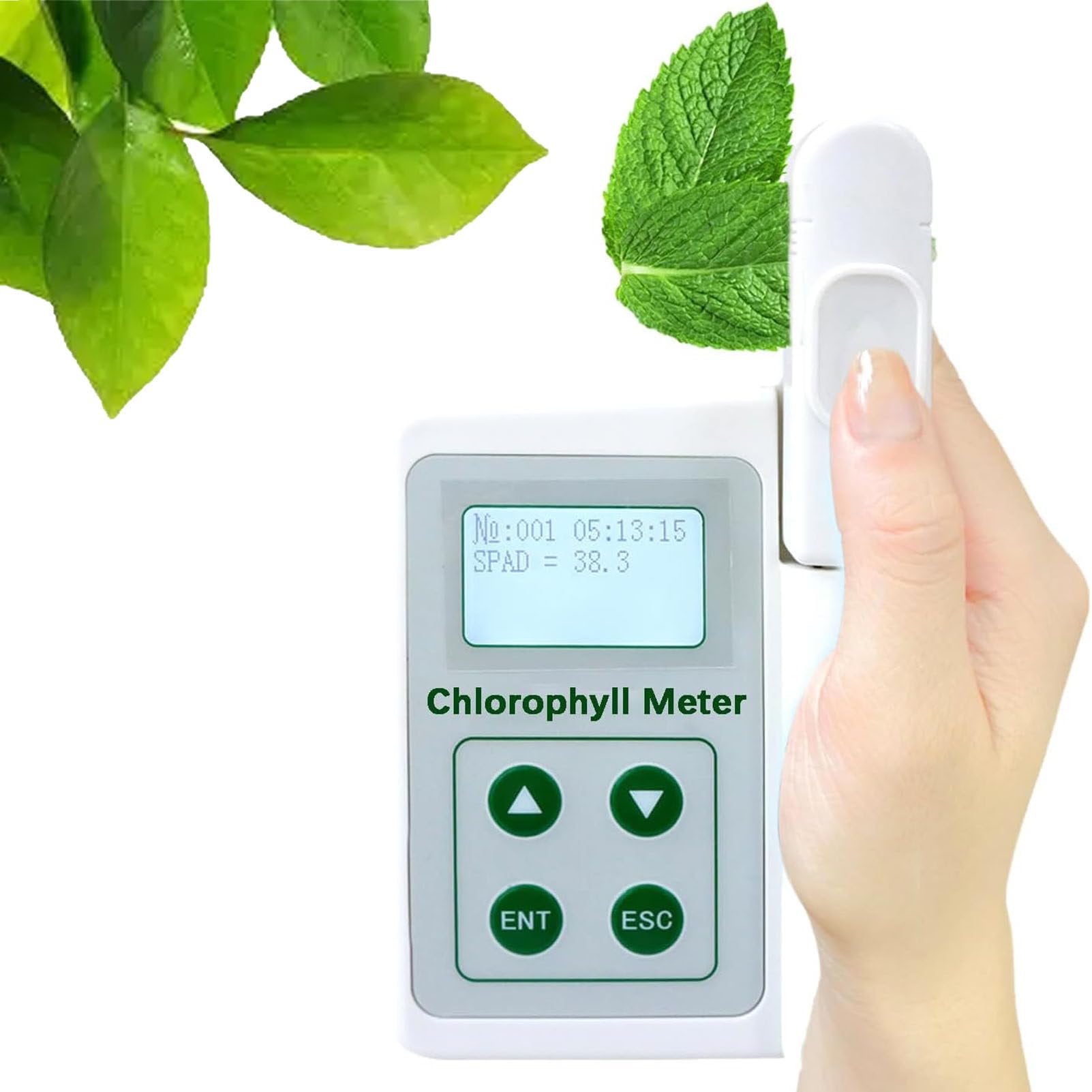 Caibendss Rechargeable Plant Chlorophyll Meter,Plant Nutrition Tester,Handheld Chlorophyll Meter for Accurate Spad, Ideal for Farmers, Gardeners, and Scientific Research A