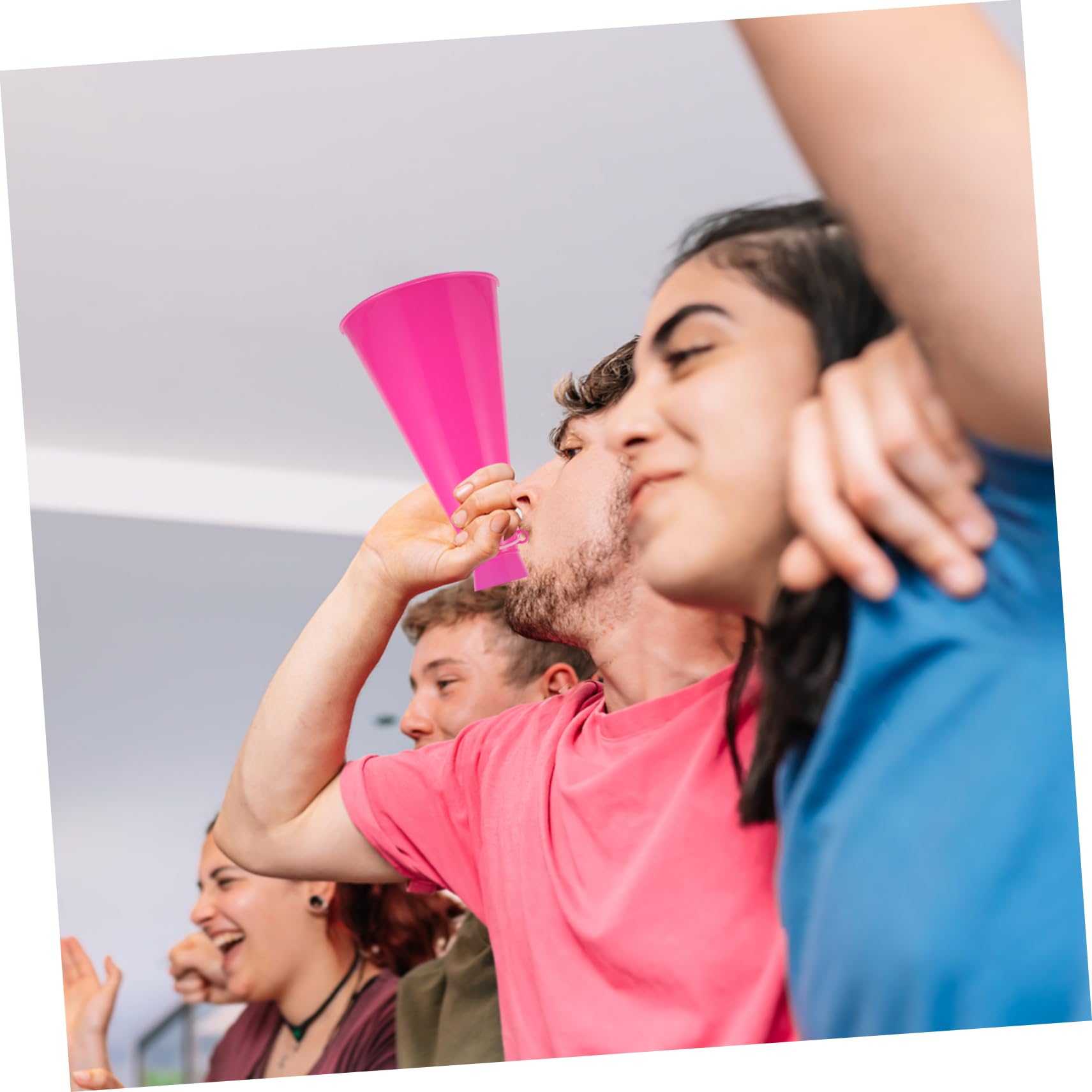 BESTonZON Cheerleading Megaphone Portable Plastic Noise Maker for Parties Sports Events and Celebrations Durable Lightweight Design Vibrant for Enhanced Atmosphere and Fun
