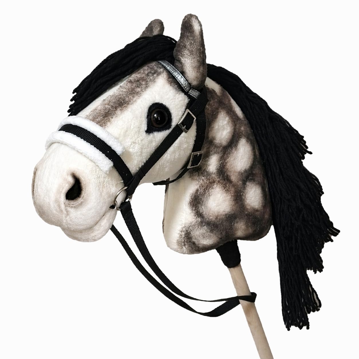 Hobby Horse Pferd Appaloosa Steckenpferd A3 mid Abnehmbare Trense