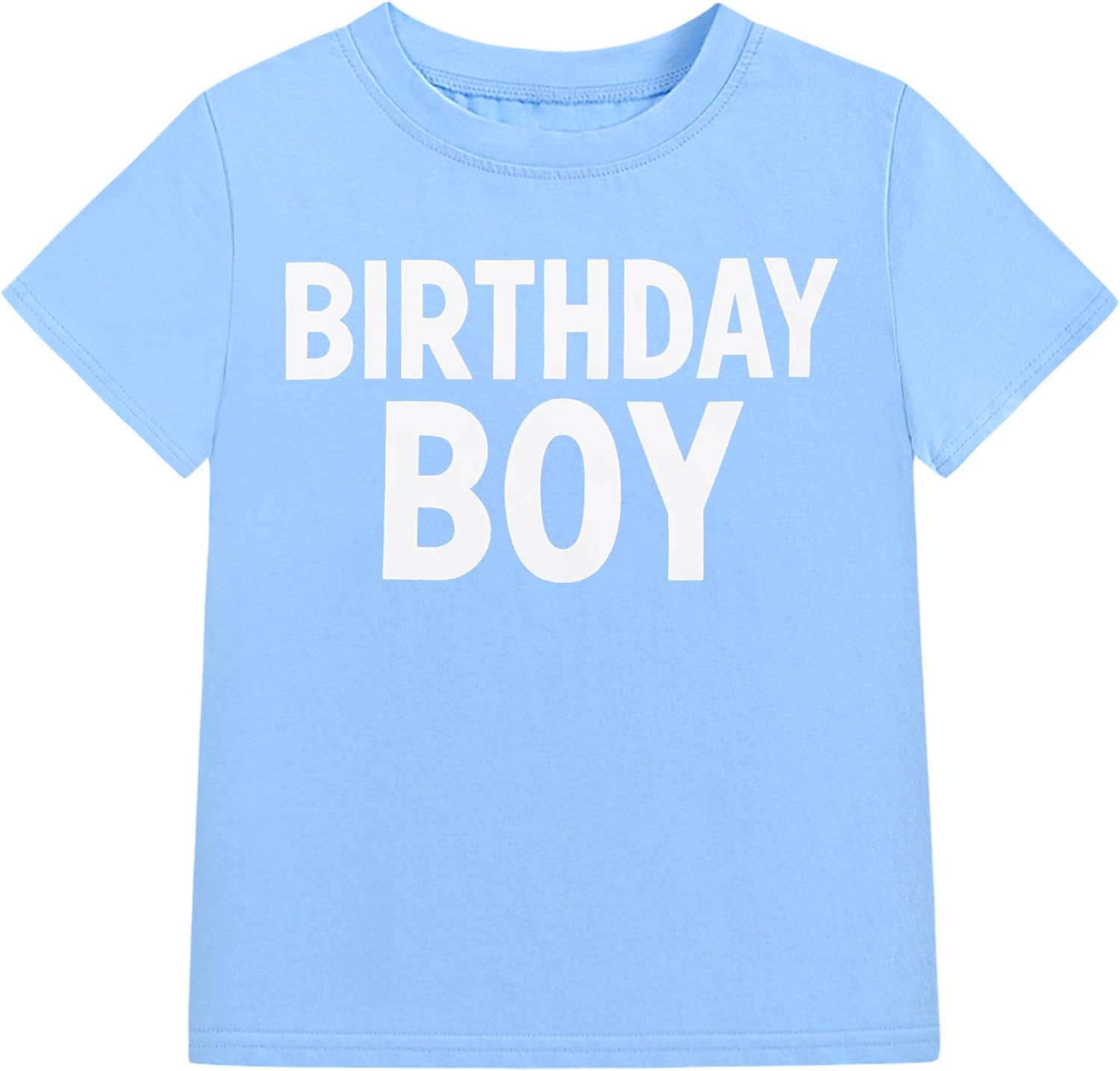Birthday Boy Shirt Boys 100% Cotton T Shirt Cute Birthday Letter Print Tee Birthday Party Outfit Kids 18M-12Y