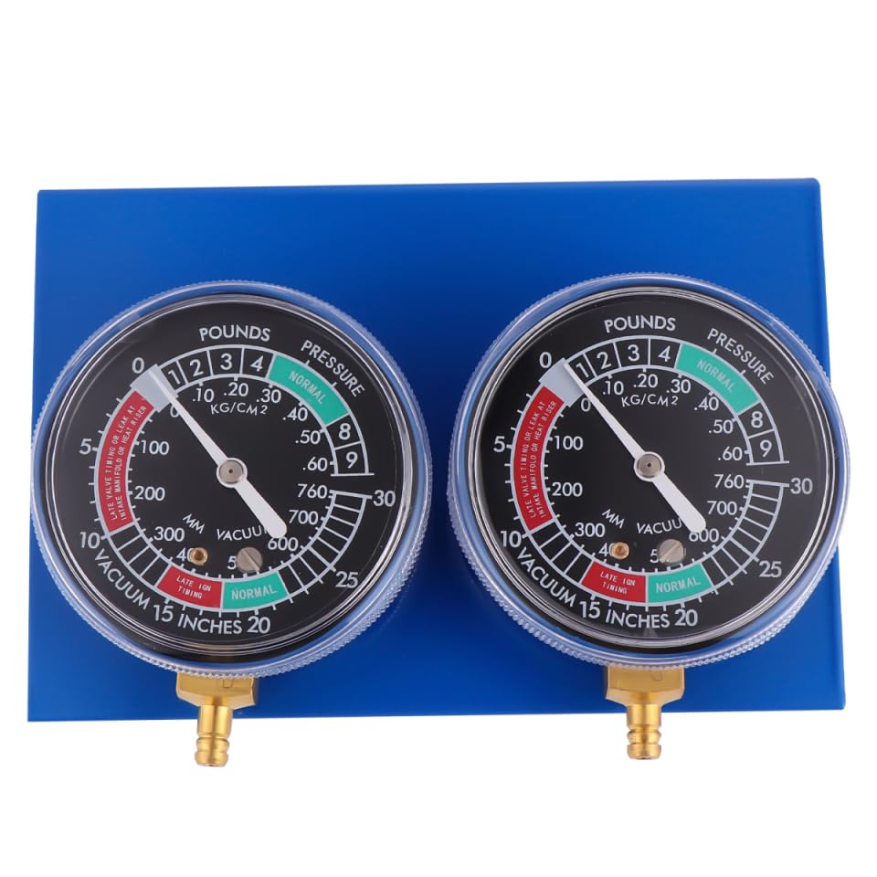 Cabilock Bilanciatore del Misuratore del Vuoto Carburante a 2 Cilindri per Motociclette, Manometro Vacuum Doppio Base Robusta per Sincronizzazione e Bilanciamento Motore
