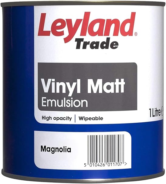Leyland Trade Vinyl Matt Emulsion Paint Magnolia 1L Amazon.co.uk