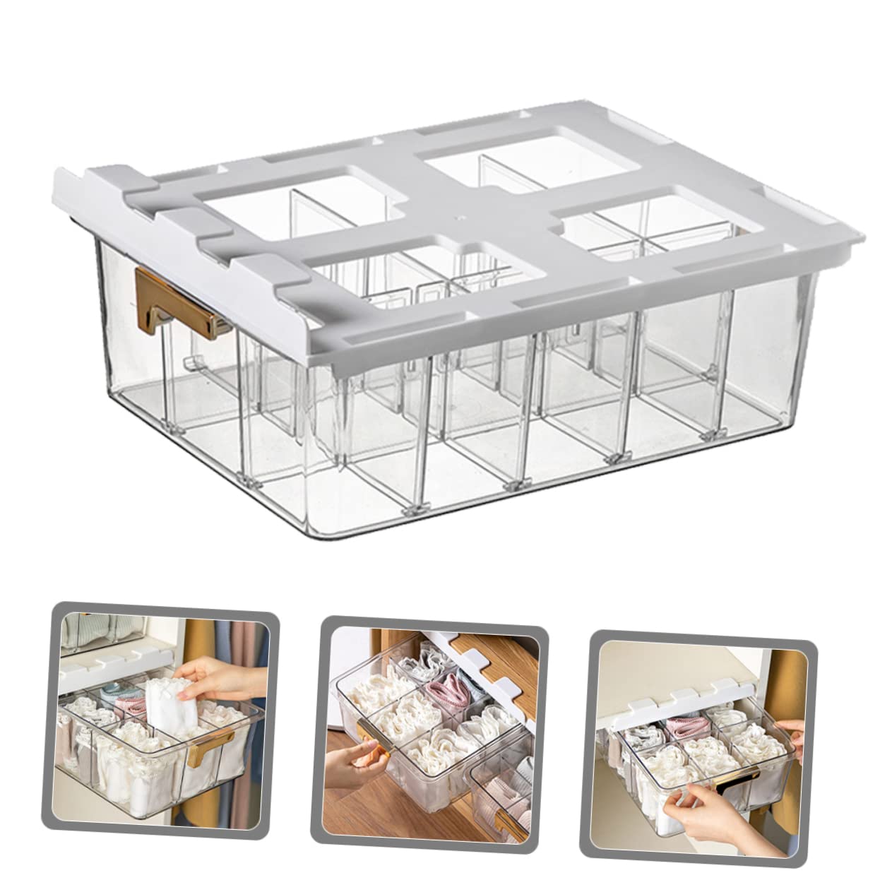 Ciieeo Organizador de Ropa Interior y Calcetines Pet Compartimentos