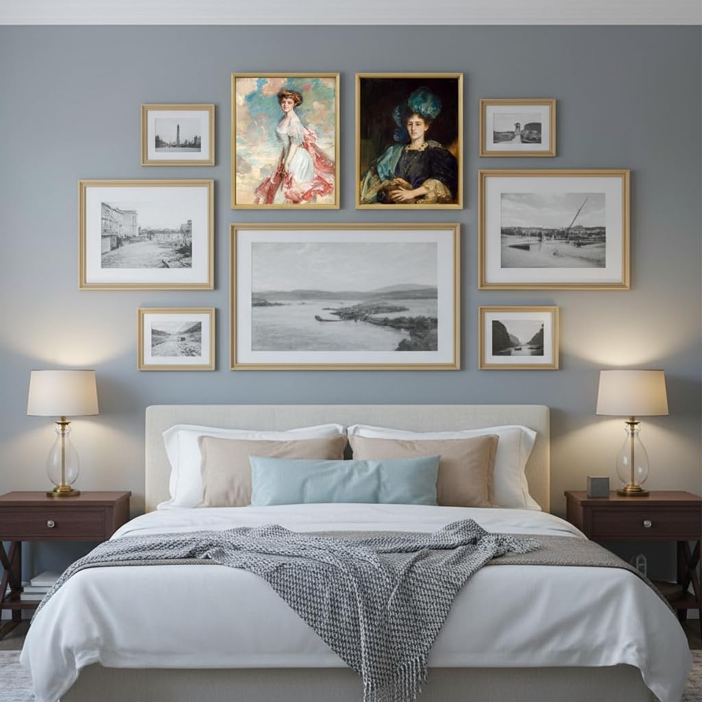 Canvas Floater Frames for 14"x18"Canvas Paintings,Canvas Frame,Floating Frames for Canvas with 0.6"~0.9" Deep for Wall Decor (Gold)