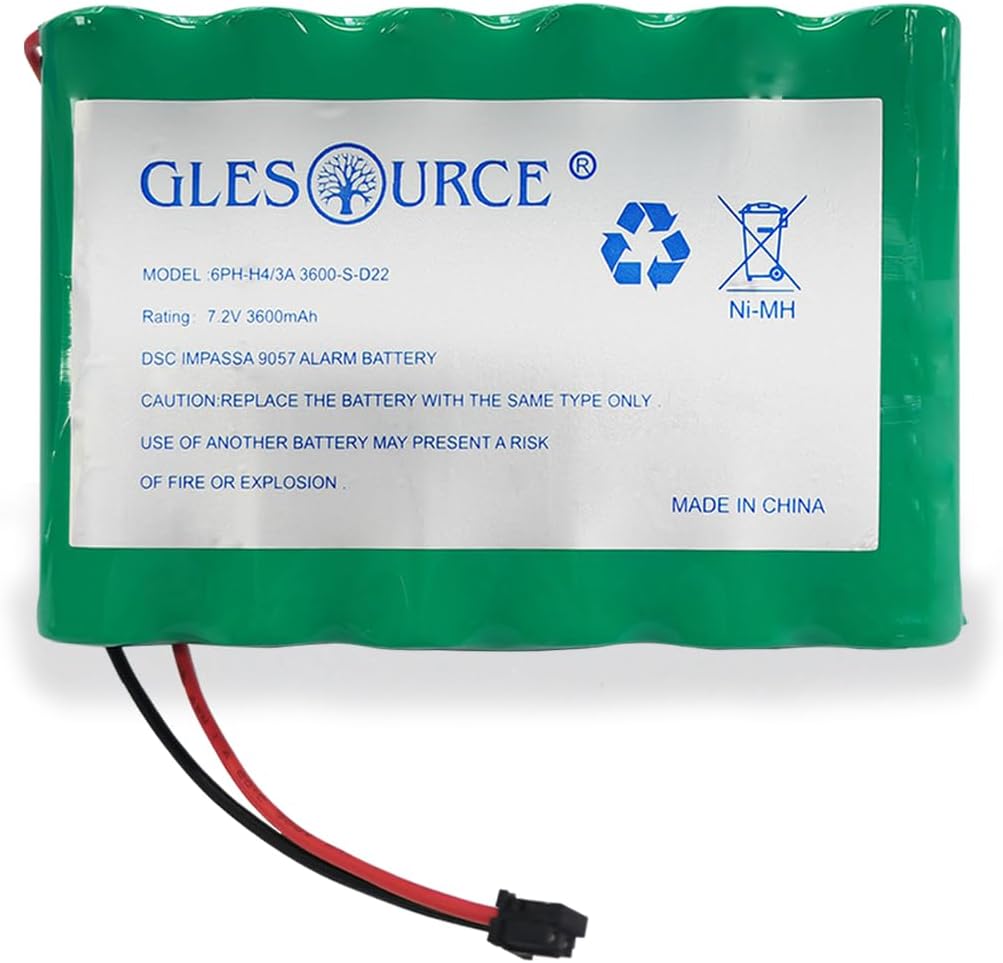 XUNTU Upgraded 6PH-H-4/3A3600-S-D22 7.2V Battery Compatible with DSC IMPASSA 9057, Adt Alarm, SCW9055 SCW9057 SCW9057G-433 BH7236-SS Home Security System Alarm Control Panel (1 Pack)