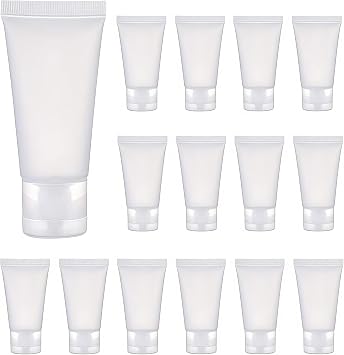 20pcs Clear Empty Refillable Plastic Soft Tube Cosmetic Sample Bottles Jars Makeup Travel Containers Lip Balm Lip Gloss Shampoo Shower Gel Body Lotion 30ml B07BHG2XD7