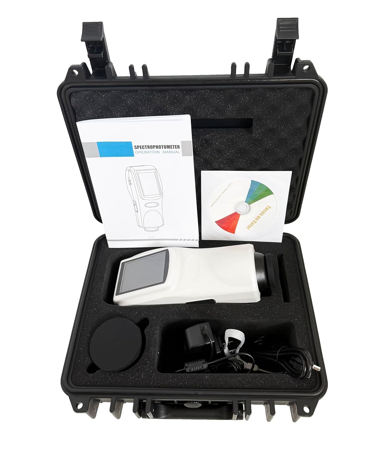 Spectrophotometer Colorimeter Color Tester with Aperture 8mm Touch Screen Display for Measuring Plastic, Electronic,Painting,Coating,Ink,Textile,Garment,Printing and Dyeing,Food,Etc