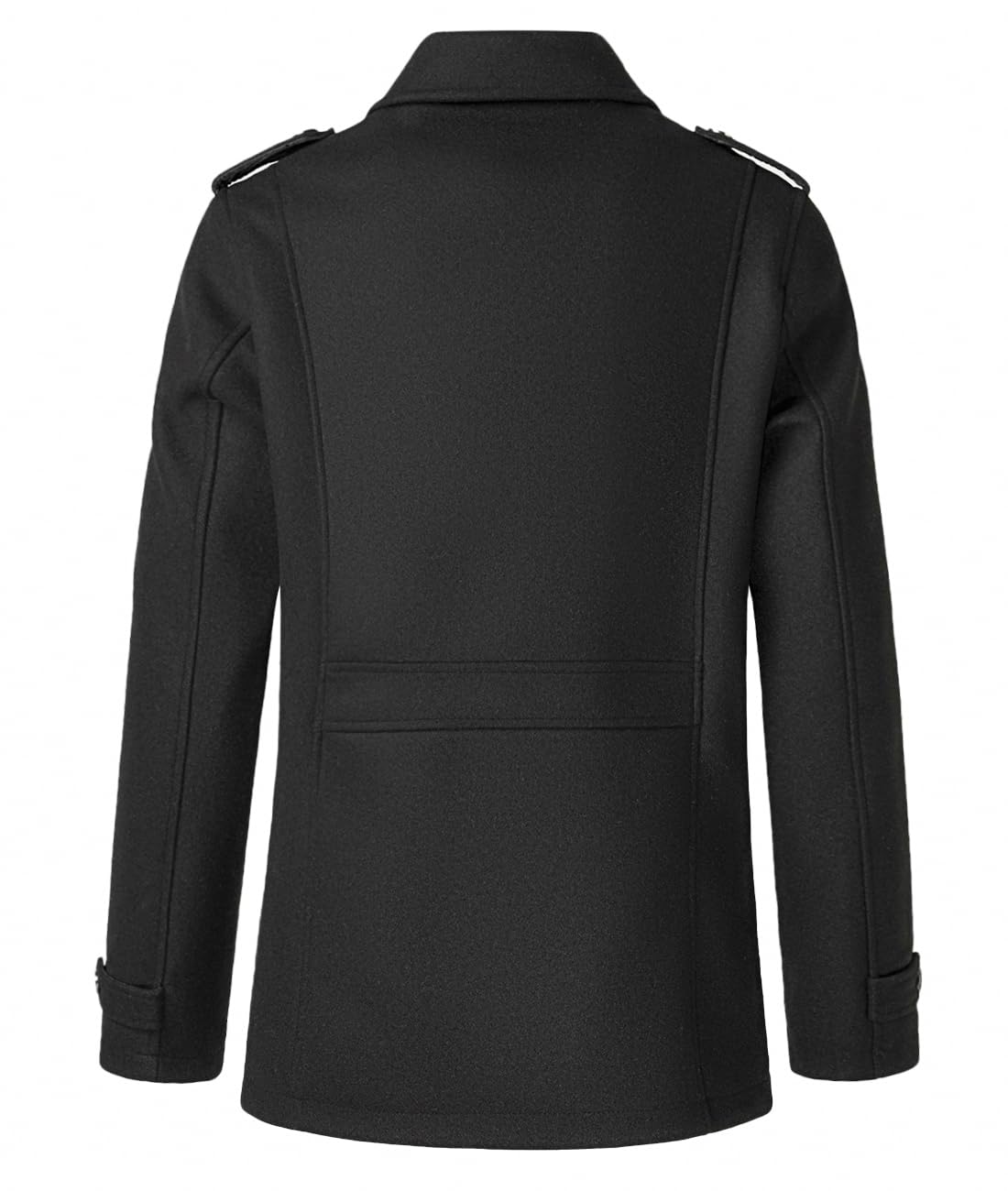 Cappotto da Uomo Giacche di Lana Elegante Trincea Cappotto Invernale Lavoro Corto Business Trench Coat Imbottito e Foderato Calda Giacca