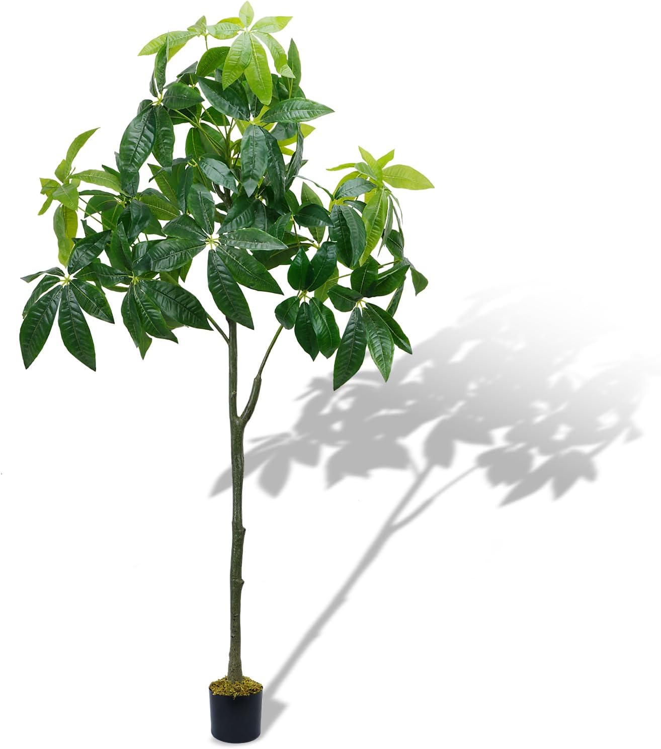 HUAESIN 5Ft Artificial Trees Tall Fake Money Tree Indoor Faux Real Touch Tree Floor Plants Spring Big Silk Trees Outdoor Pachira Aquatica for Home Table Bedroom Kitchen Office Porch Decor Aesthetic