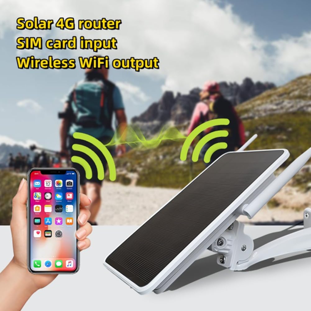 Enrutador solar de 6 W 4G, repetidor WiFi, enrutador 4G alimentado por energía solar, una máquina, IP66 impermeable