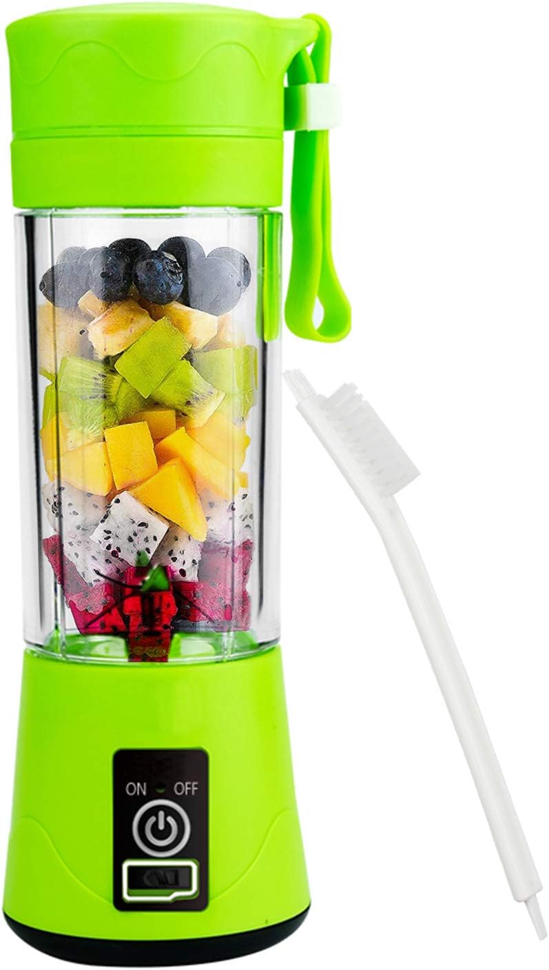 Portable Blender Mixer Juicer Machines-Six SUS304 Blade, 13oz Handheld Mini Extractor, 2000mAh USB Rechargeable Battery, Detachable Cup, Perfect for Home Travel Use (FDA, BPA Free)