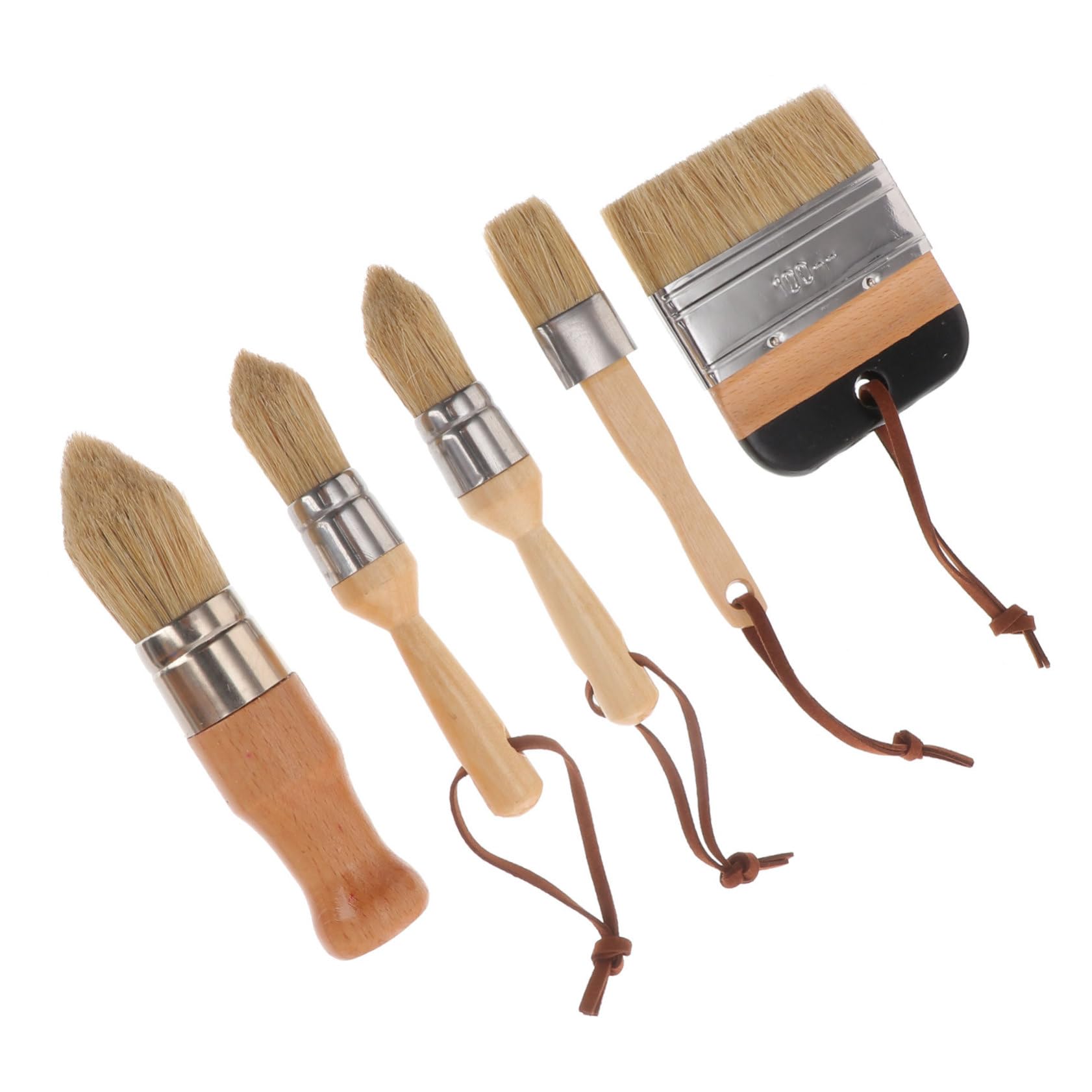 VILLCASE 1 Pinsel Malen Für Farbe Stumpfer Pinsel Bürste Zum Wachsen Von Möbeln Fleckenpinsel Wachspinsel Wachsmalpinsel Bulk-Kreide Großer Schablonenpinsel Polsterbürste Aluminiumlegierung