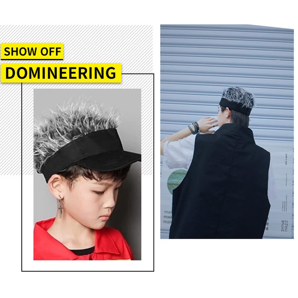 Nowość włosy daszki czapka japońskie anime hip-hop czapka beanie ze sztucznymi włosami unisex retro peruka kapelusze cosplay kostium kapelusz