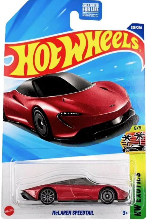 Hot Wheels McLaren Speedtail [Maroon/Red] Exotics 5/5, 209/250, 1:64 Scale Diecast Vehicle