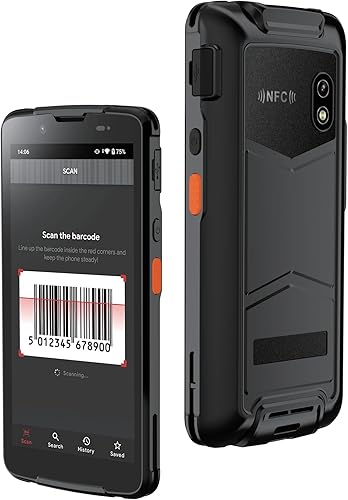 NETUM Android 11 Escáner de código de barras portátil Computadora móvil, Q700 portátil PDA 1D 2D lector de códigos de barras Wi-Fi y 4G LTE,