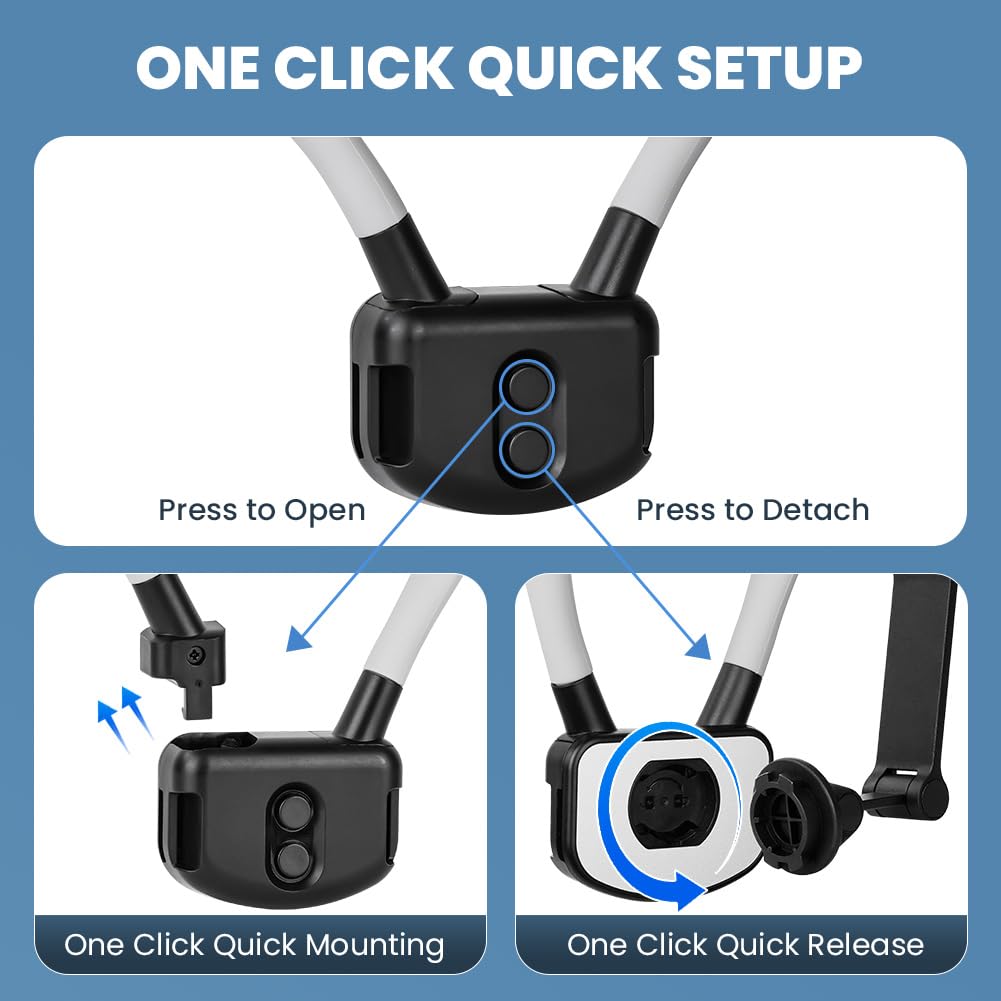 HOTUT Supporto Magnetico Selfie per Telefono da Collo, POV/Vlog Supporto per Telefono con Clip Telefonica, per Collo Registrazione Video per iPhone 16 15 14 13 Pro 12 Max Android