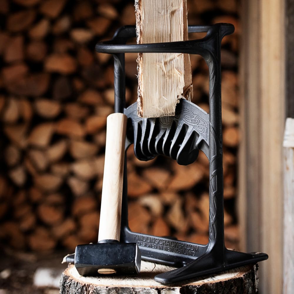 Fandango Kindling Cracker King Premium Bundle - fendeur de buche Manuel sécurisé avec Masse, Housse et Allume-feu - Log Splitter Robuste pour Bois de Chauffage, cheminée, Barbecue, Four à Pizza