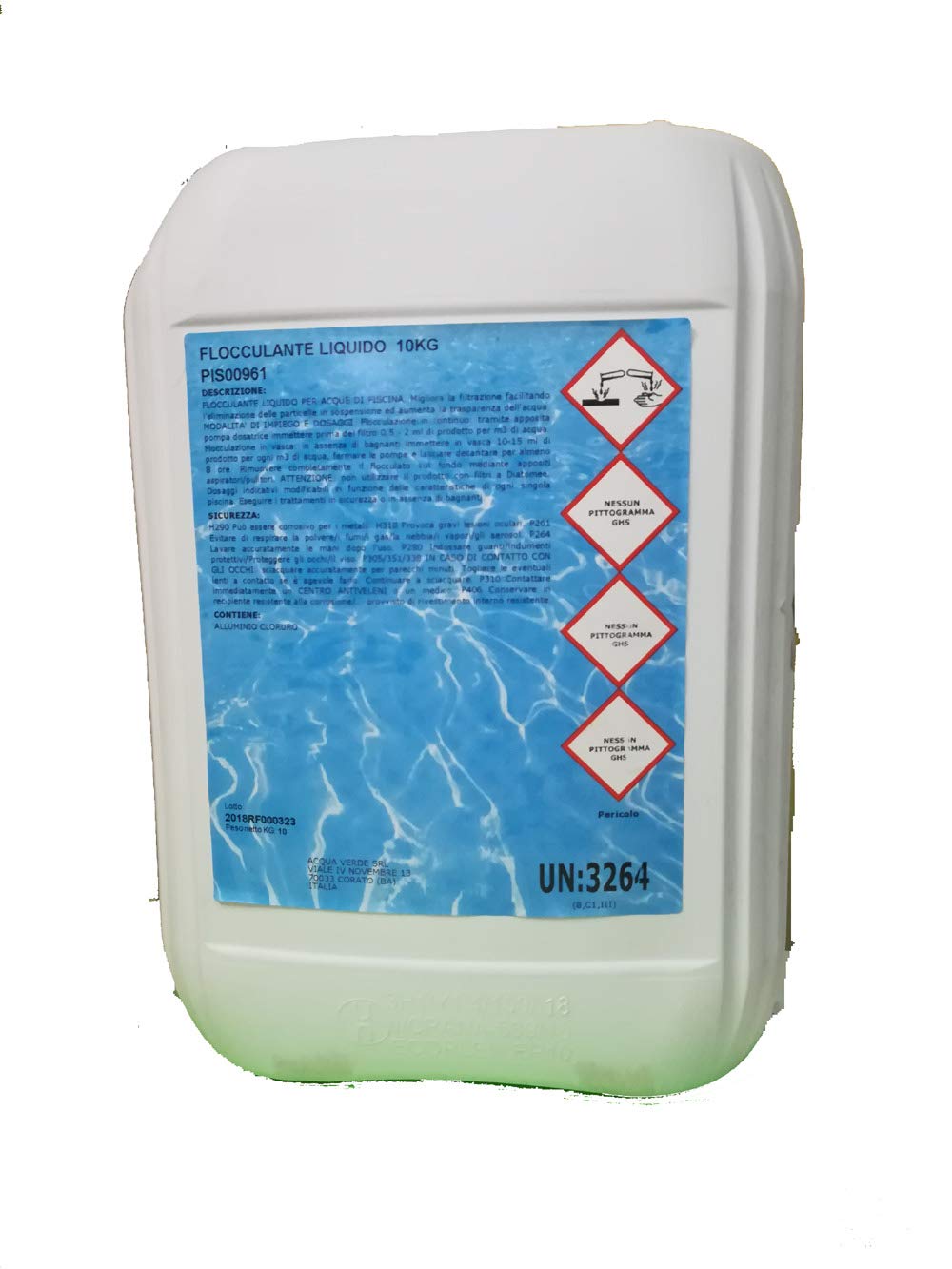 Flocculante Liquido Chiarificante Liquido ad Azione Diretta per acque Piscina 10 kg
