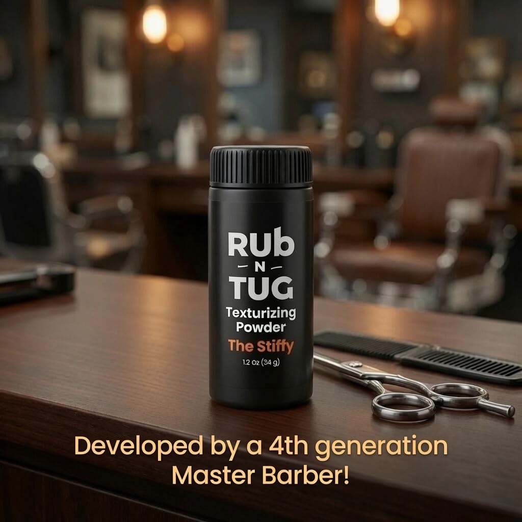 Rub N Tug Texture Powder - Volumizing & Texturizing Hair Styling Powder - Matte Finish- All-Day Hold - Natural Ingredients - Easy to Apply