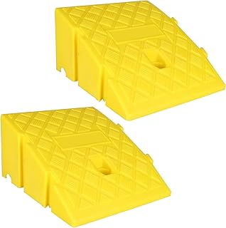 MIVDE 2PCS Car Ramps, 5Inch Driveway Curb Ramps, Plastic Car Ramp with Expansion Bolts, Heavy Duty Vehicle Ramps for Car, Motorcycle, Loading Dock, Truck, Wheelchair, Garage, Sidewalk