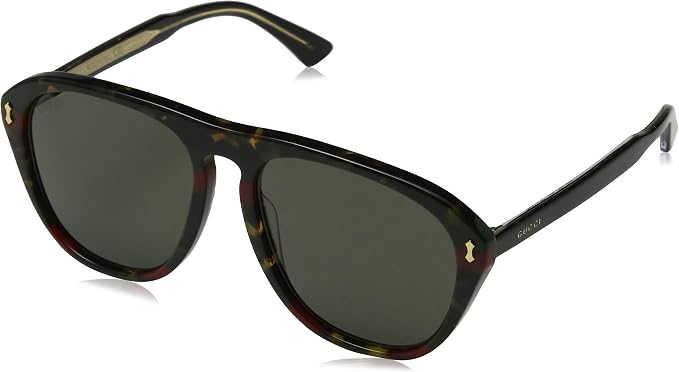 Gucci GG0128S 003 Occhiali da Sole, Marrone (Avana/Grey), 56 Uomo : Amazon.it:  Abbigliamento